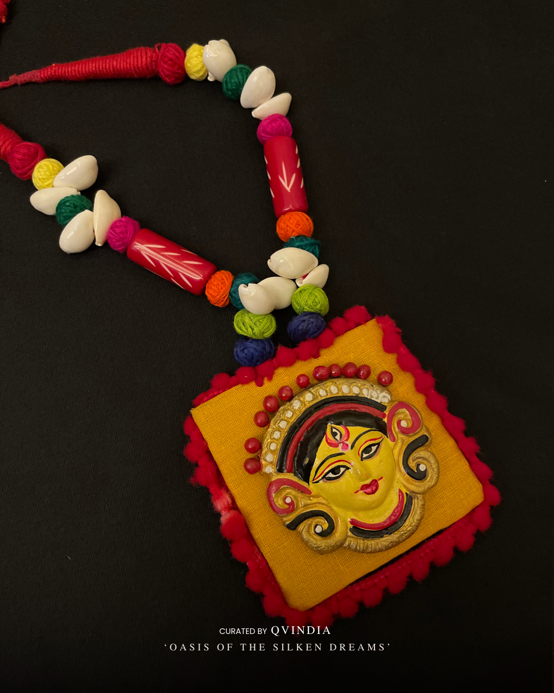 Durga Shakti Terracotta Art Necklace