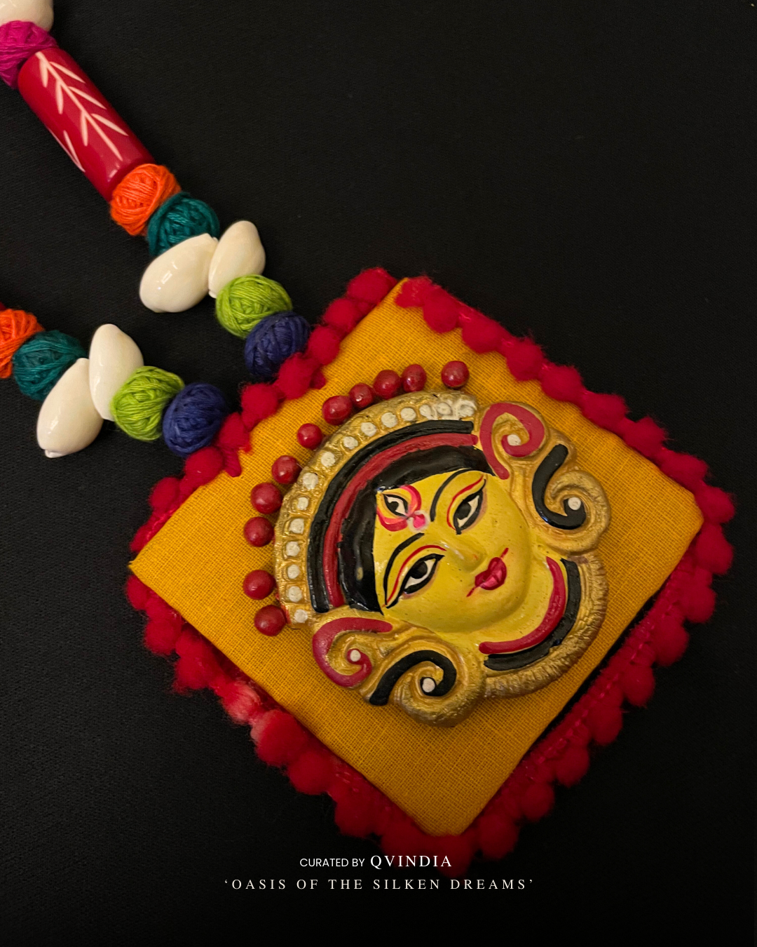 Durga Shakti Terracotta Art Necklace