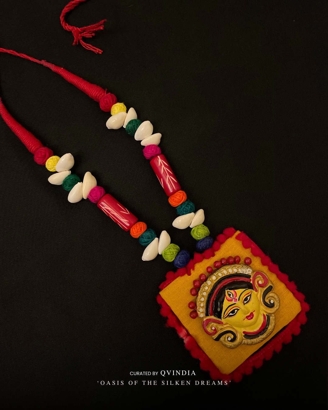 Durga Shakti Terracotta Art Necklace