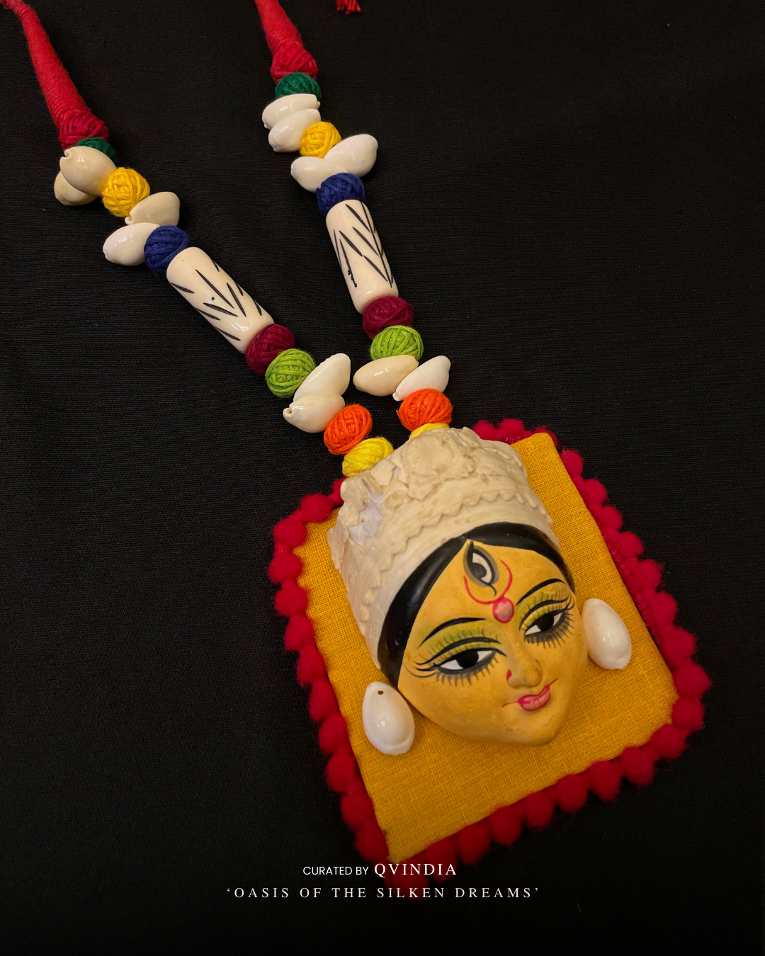 Mahalakshmi Durga Terracotta Art Necklace