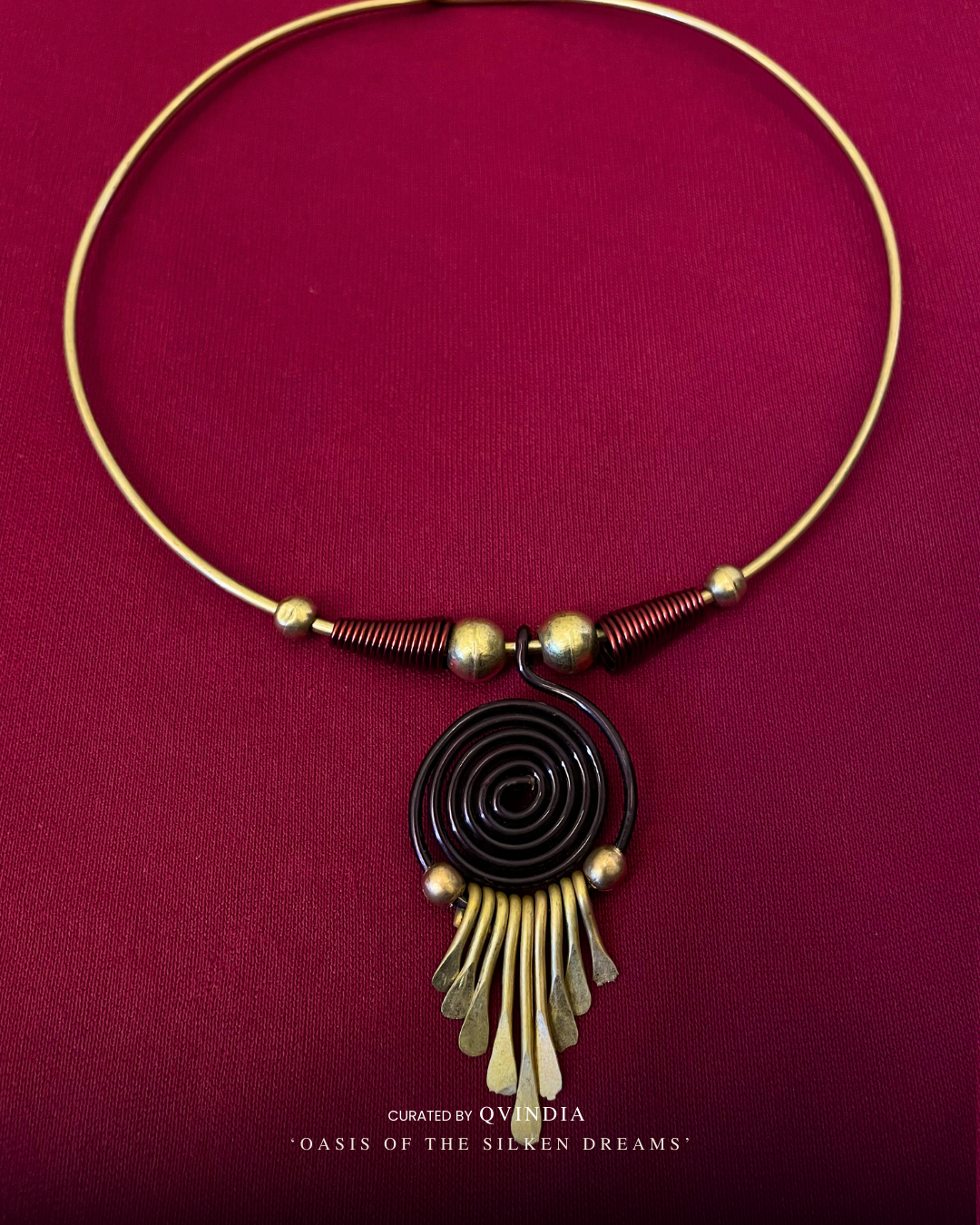 Chakra Vritt Dhokra Art Choker Necklace
