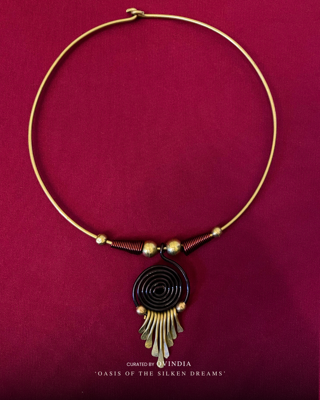Chakra Vritt Dhokra Art Choker Necklace