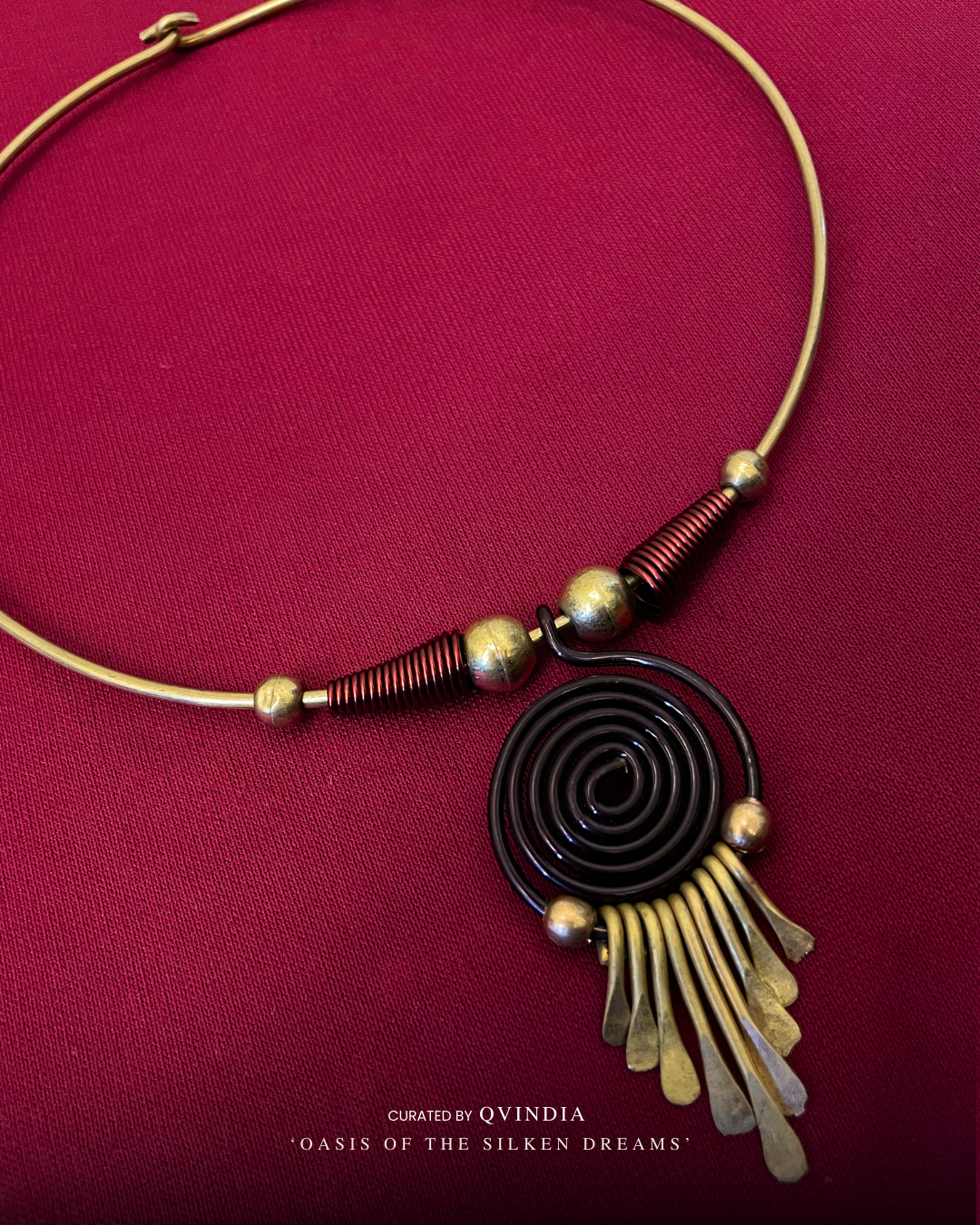 Chakra Vritt Dhokra Art Choker Necklace
