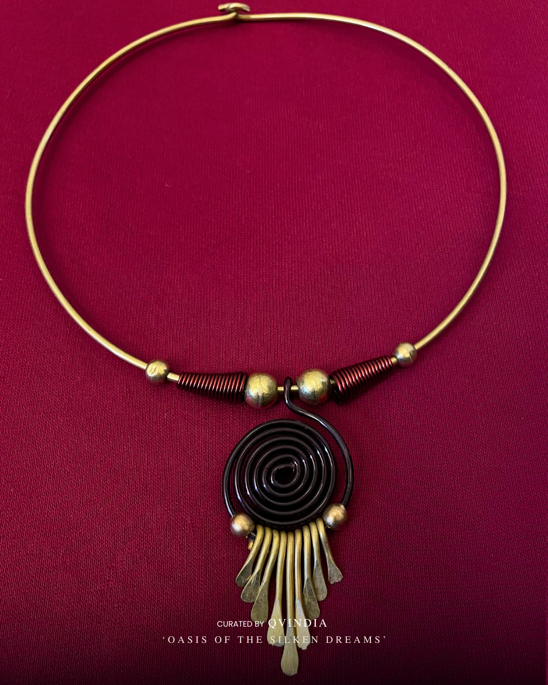 Chakra Vritt Dhokra Art Choker Necklace