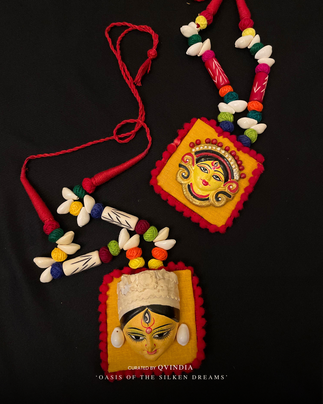 Mahalakshmi Durga Terracotta Art Necklace