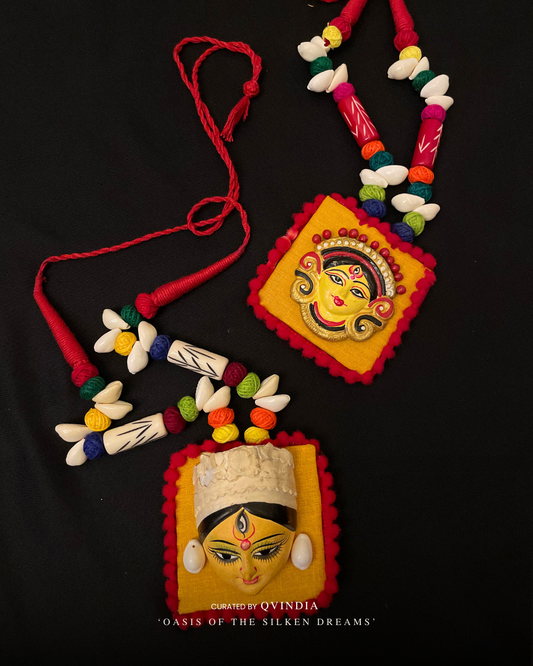 Mahalakshmi Durga Terracotta Art Necklace
