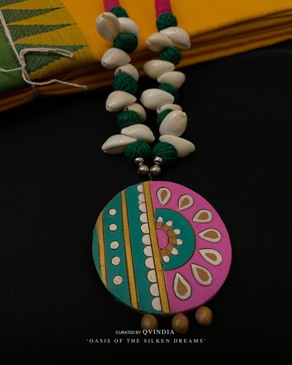 Lakshmi Uluka Terracotta Art Necklace with Earrings
