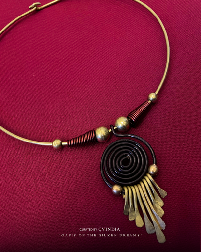 Chakra Vritt Dhokra Art Choker Necklace