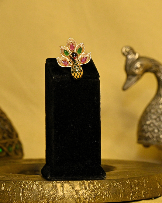 Navratan Vira Gold-Plated Ring