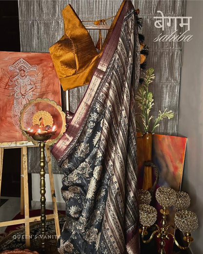 Paro Gulaab Semi-Tussar Silk Saree