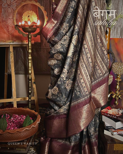Paro Gulaab Semi-Tussar Silk Saree