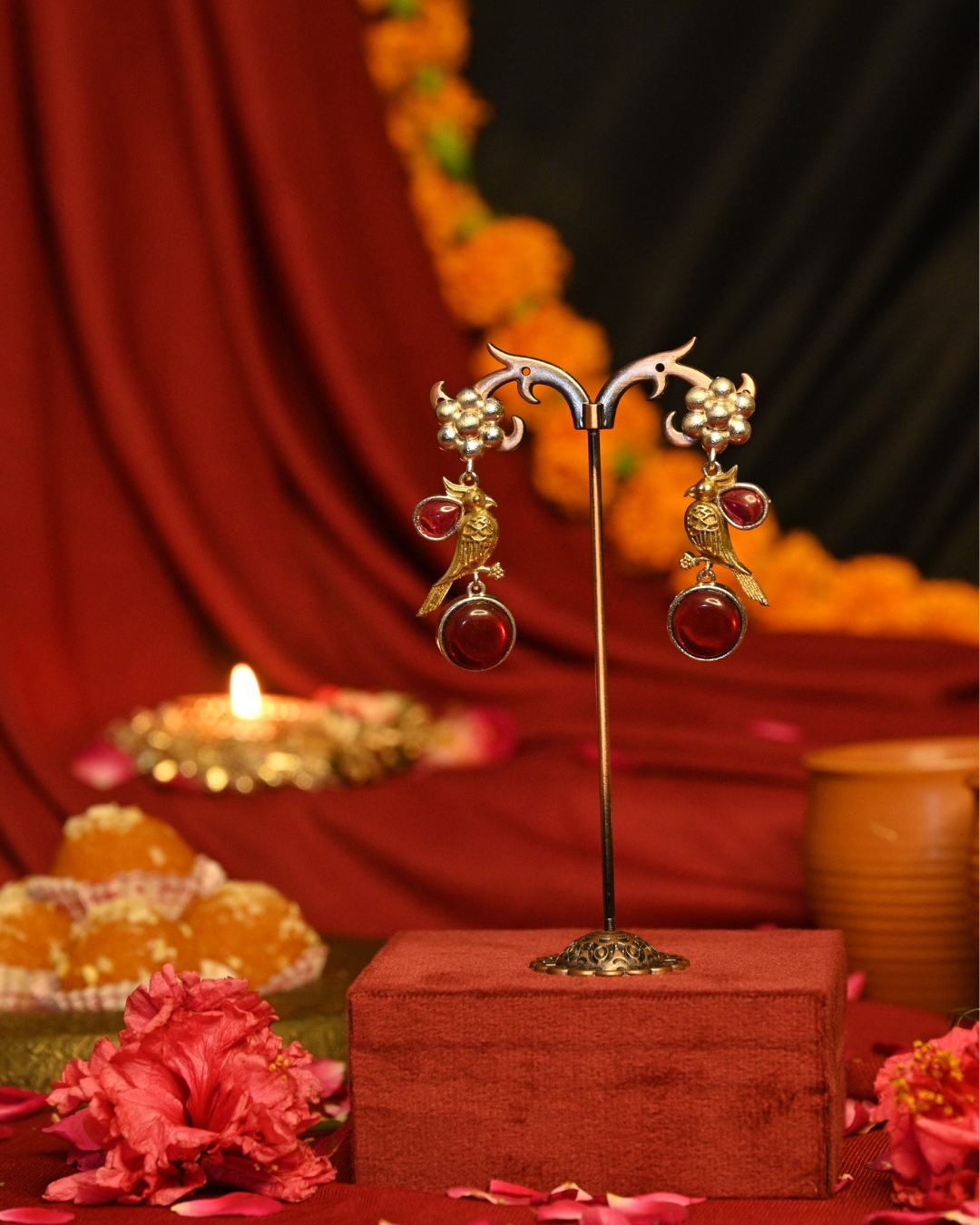 Rani Tohra Oxidised Silver Earrings