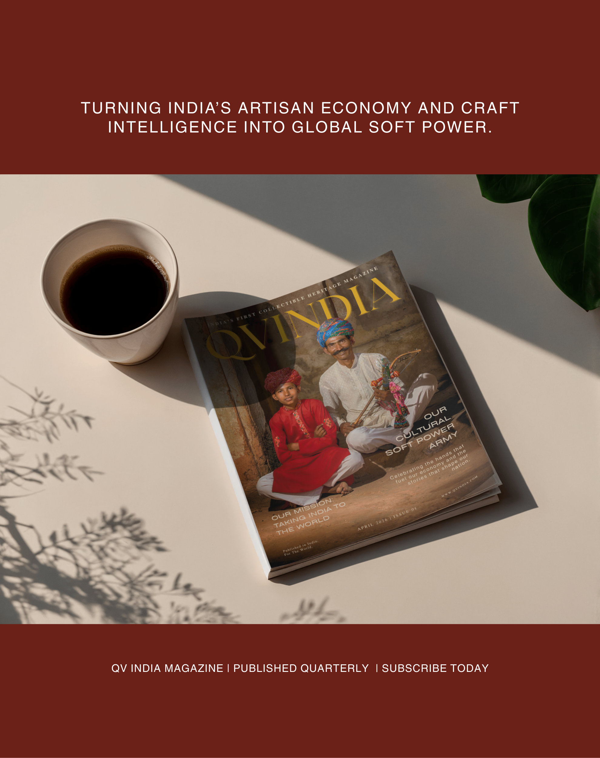 Pre-Book QV INDIA Print Issue No. 01 April-June '26 | India's First Collectible Heritage Magazine