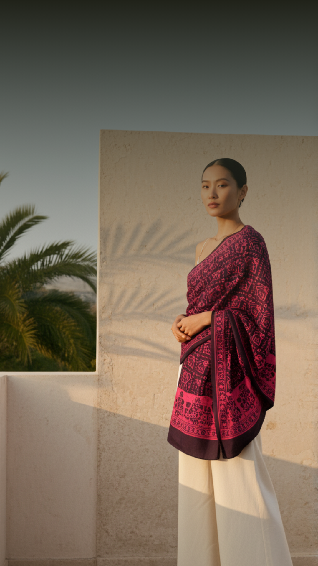 Vanraj Batik Craft Meets Wilderness Hand-Blocked Cotton Stole