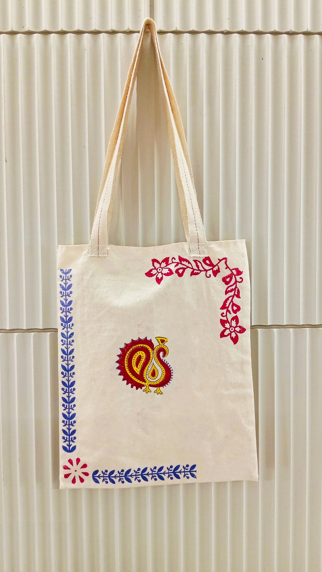 Sunlit Dunes Handcrafted Block-Printed Cotton Tote Bag