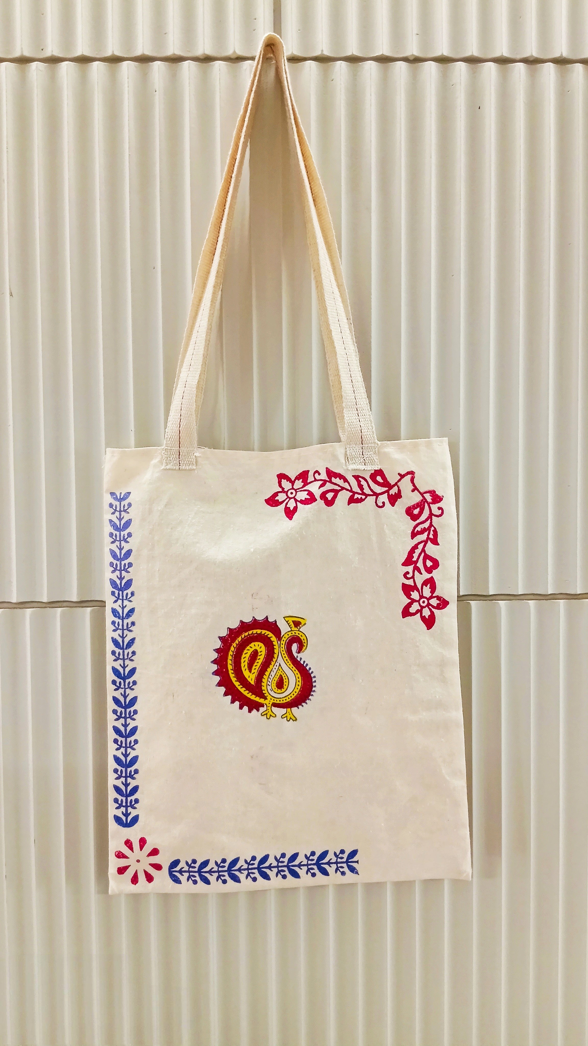 Sunlit Dunes Handcrafted Block-Printed Cotton Tote Bag