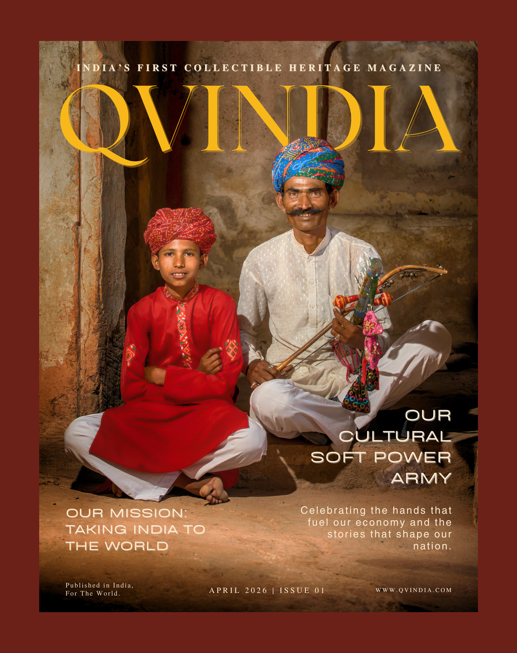 Pre-Book QV INDIA Print Issue No. 01 April-June '26 | India's First Collectible Heritage Magazine