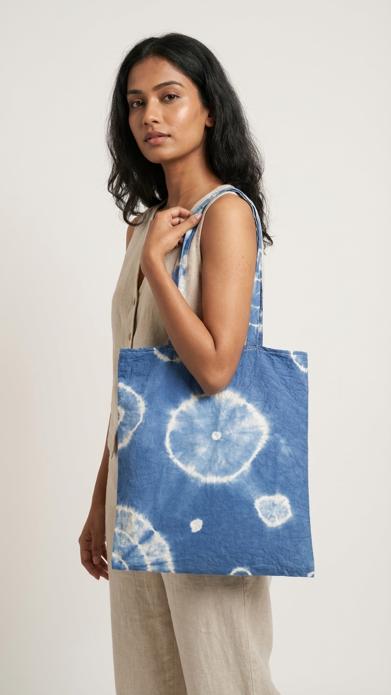 Rann After Rain Handcrafted Bandhani Tie-Dye Cotton Tote Bag
