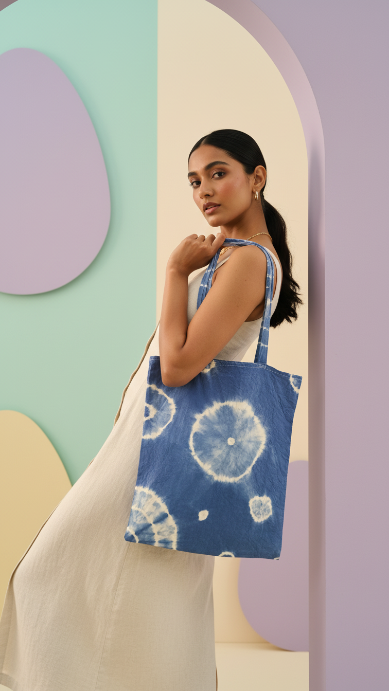 Rann After Rain Handcrafted Bandhani Tie-Dye Cotton Tote Bag