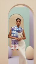 Twilight in Kutch Handcrafted Bandhani Tie-Dye Cotton Stole